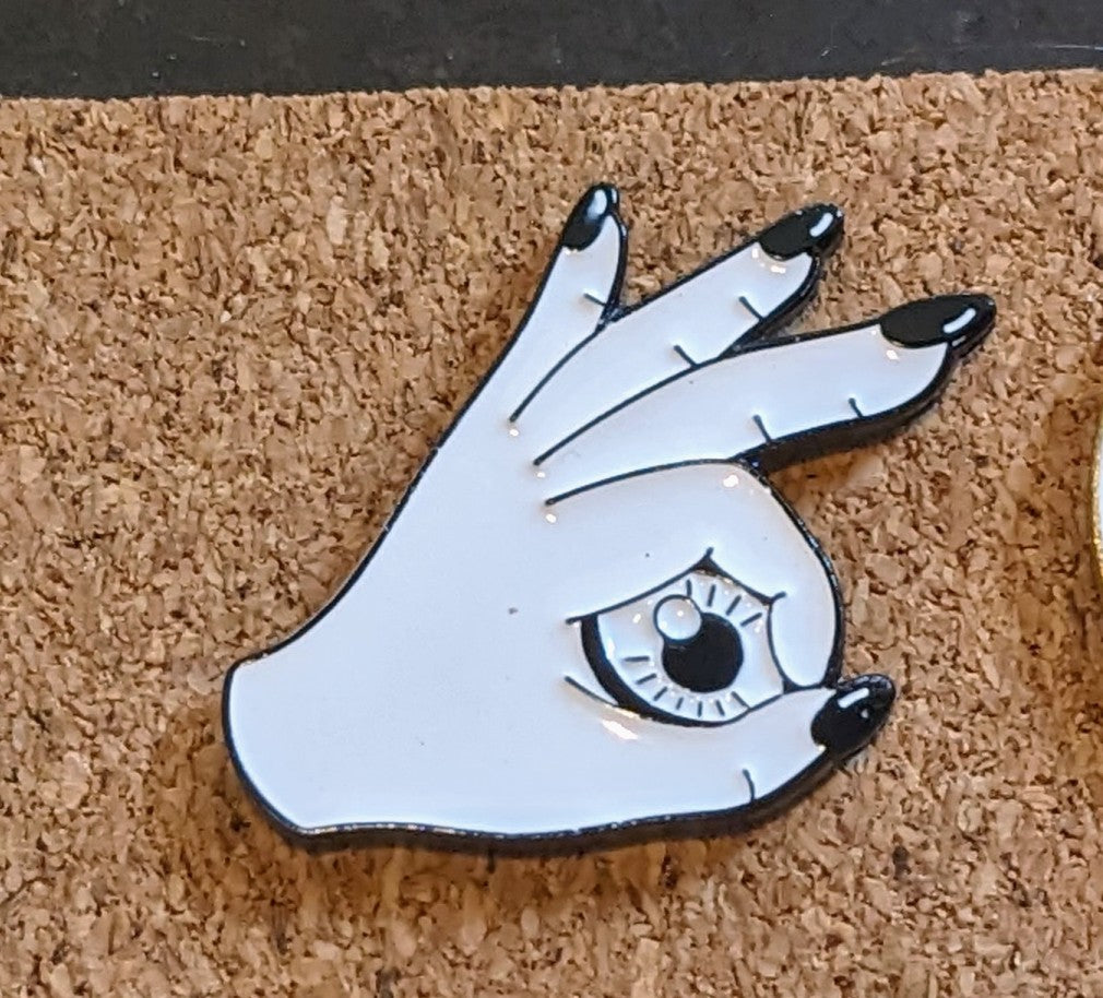 I See You Eye in Hand Pin