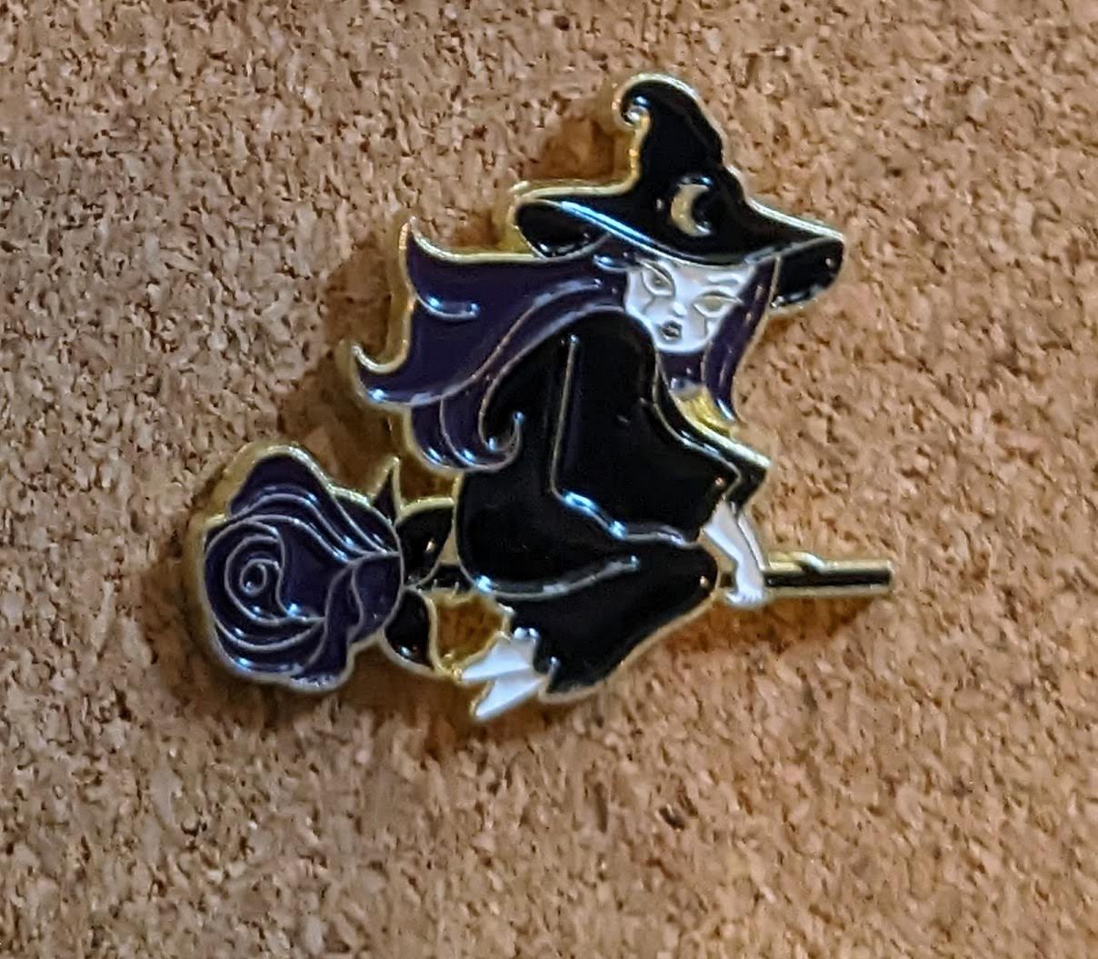 Witch on a Broom Pin