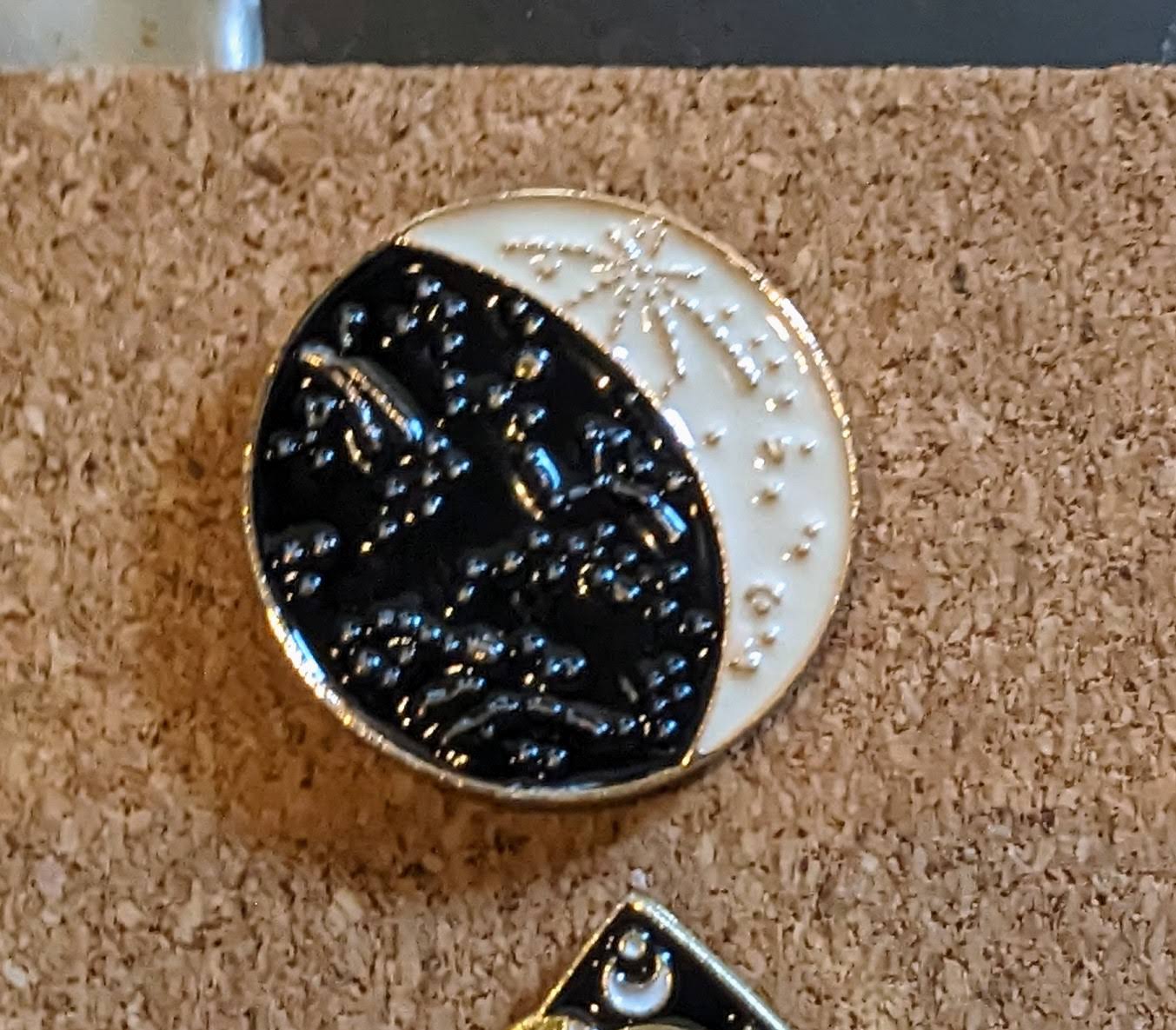 Crescent in a Whole Moon Pin