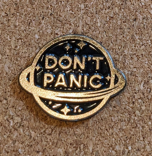Don't Panic Planet Pin