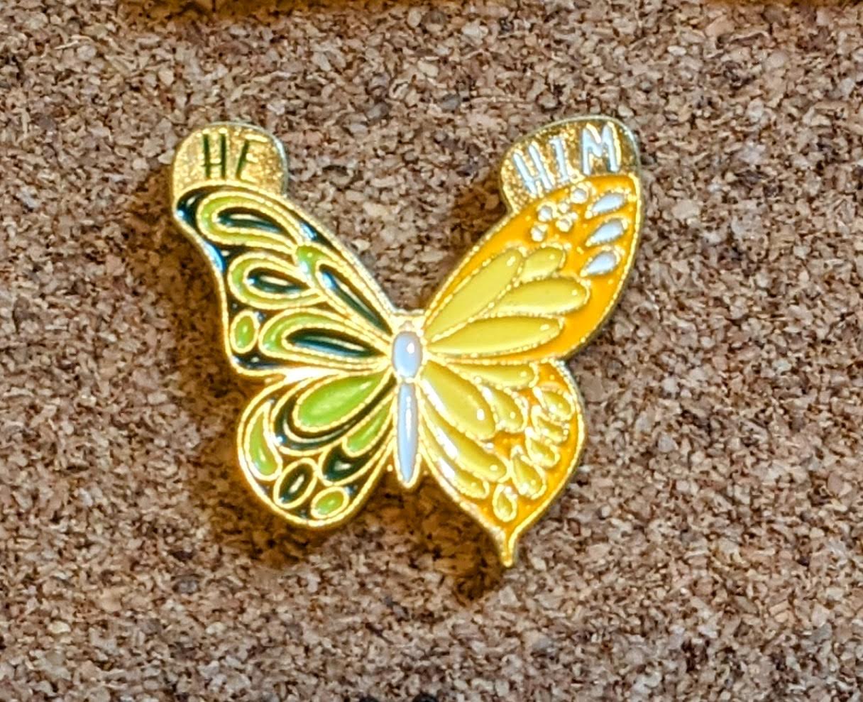 Split Butterfly Pronoun Pins