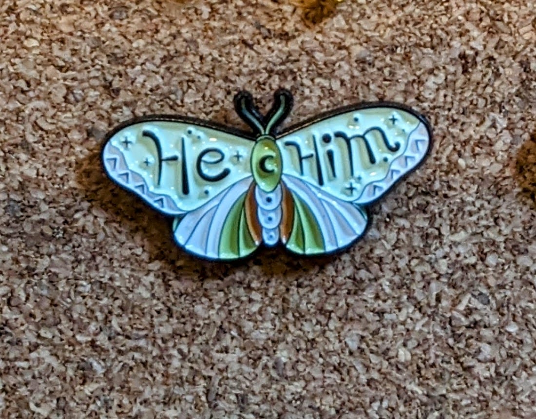 Moth Pronoun Pins