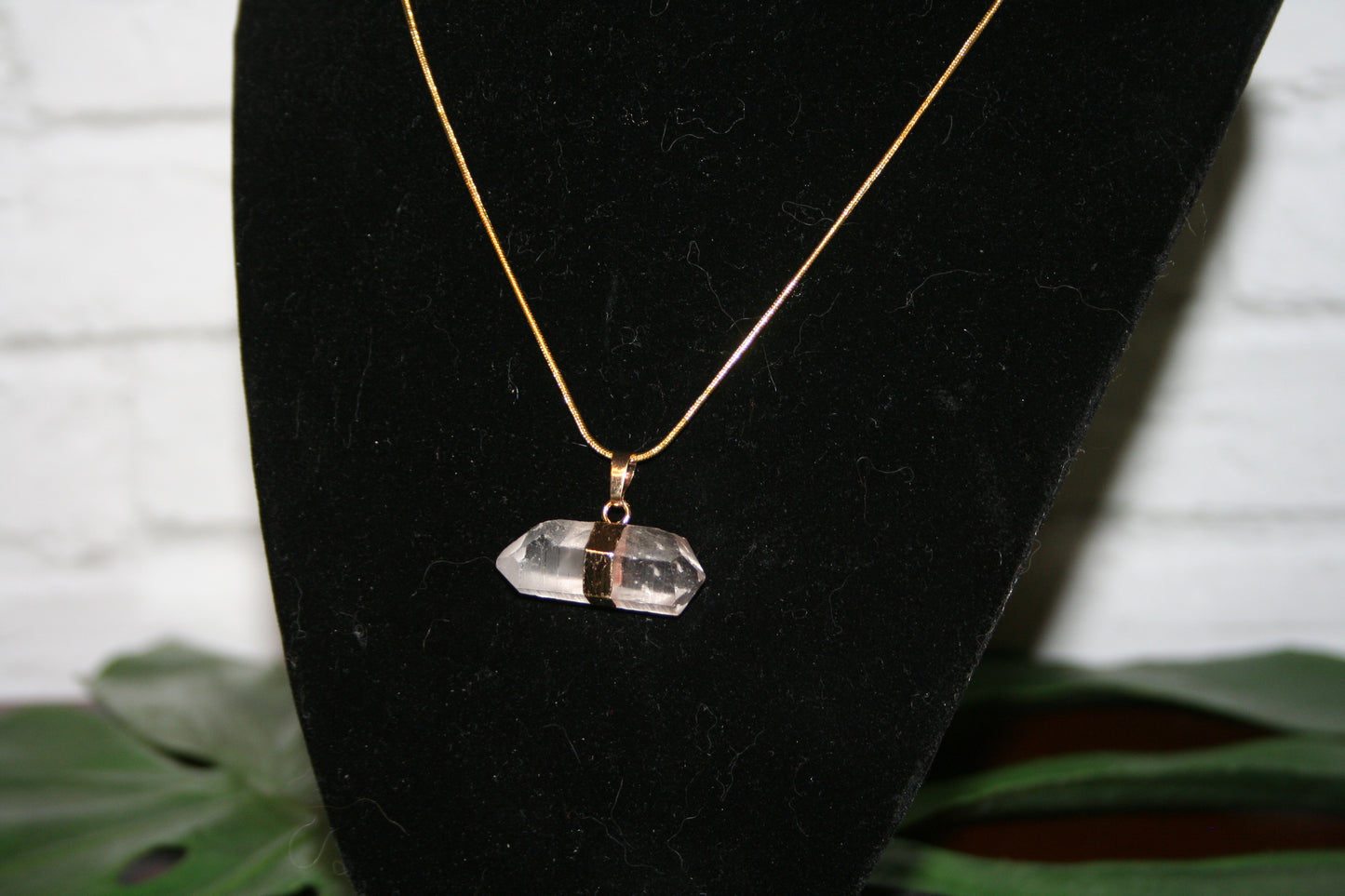 Double-Point Crystal Quartz Necklace