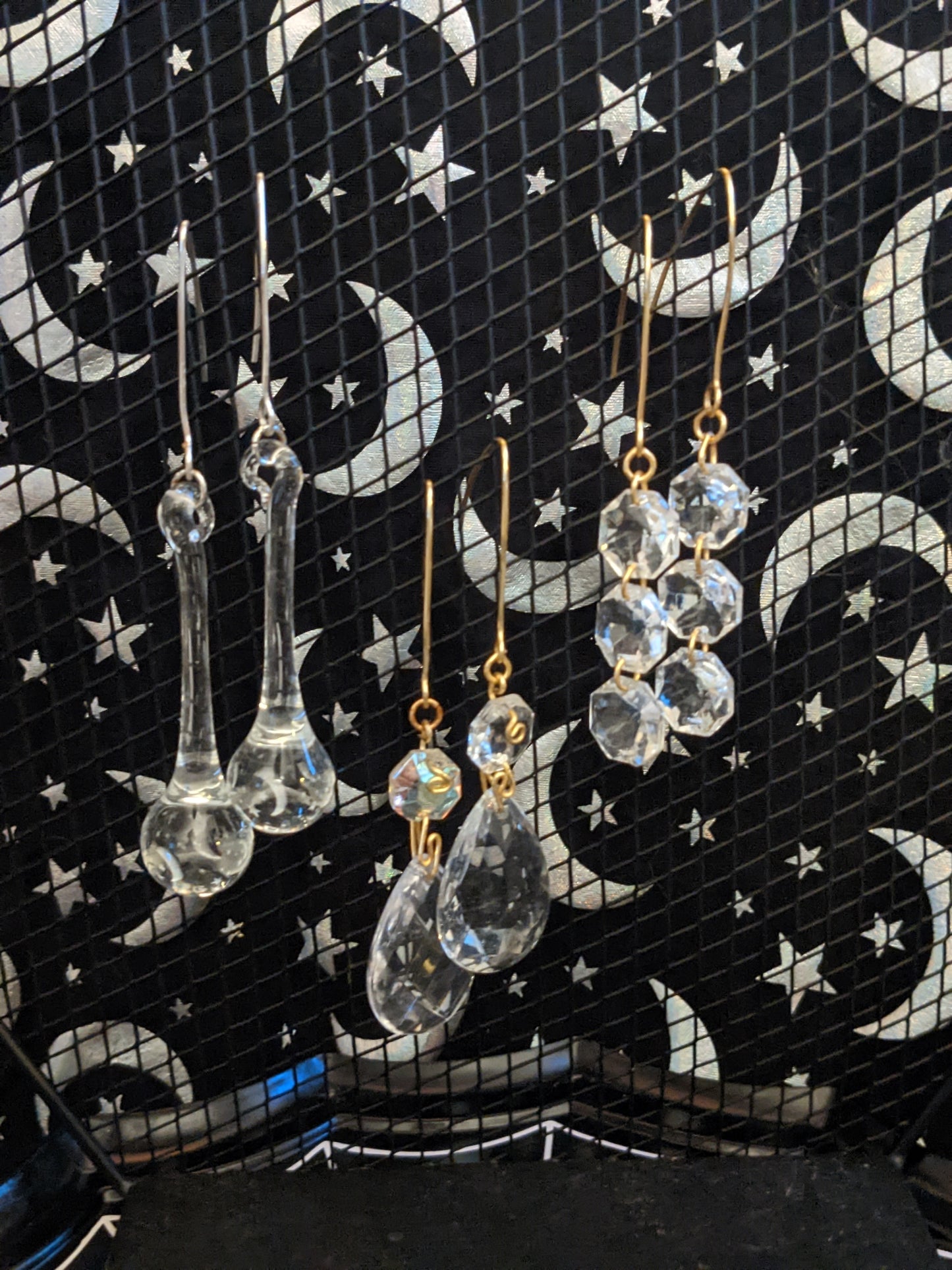 Vintage Chandelier Cut Crystal Earrings
