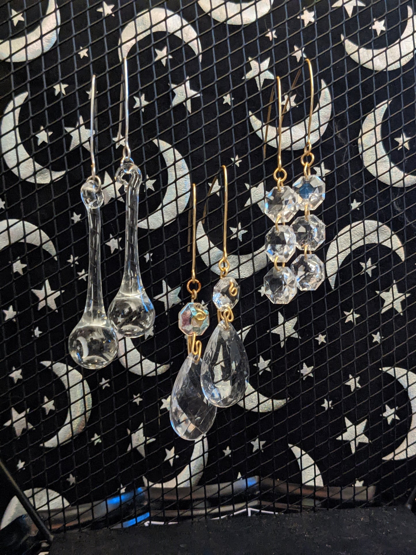 Vintage Chandelier Cut Crystal Earrings