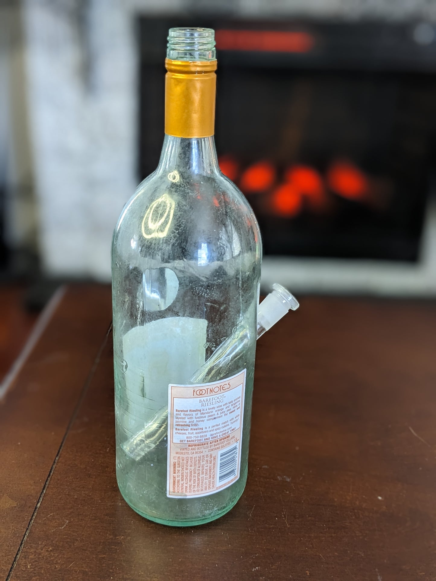 Repurposed Bottle Glass Water Piece