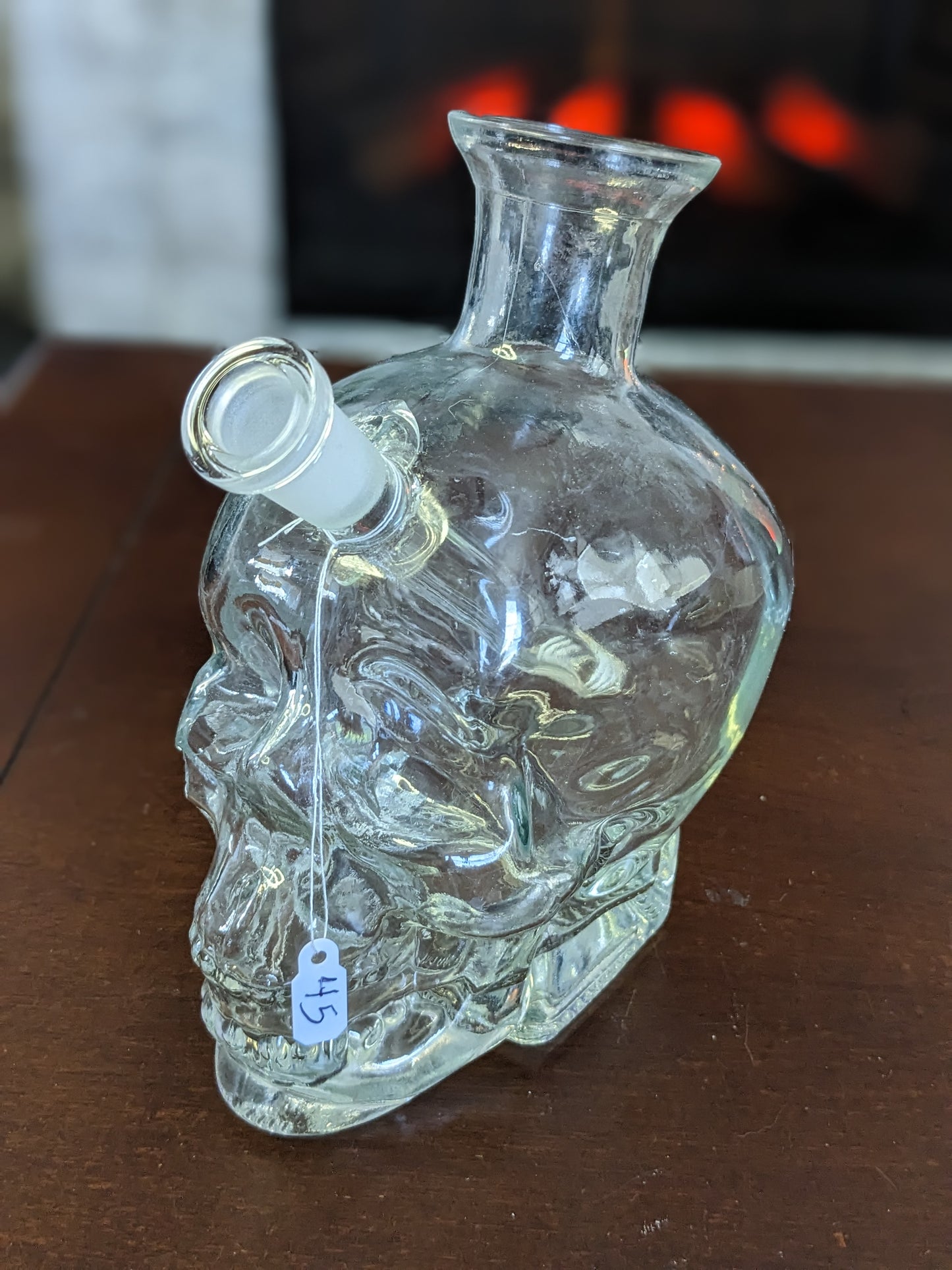 Skull Bottle Glass Water Piece